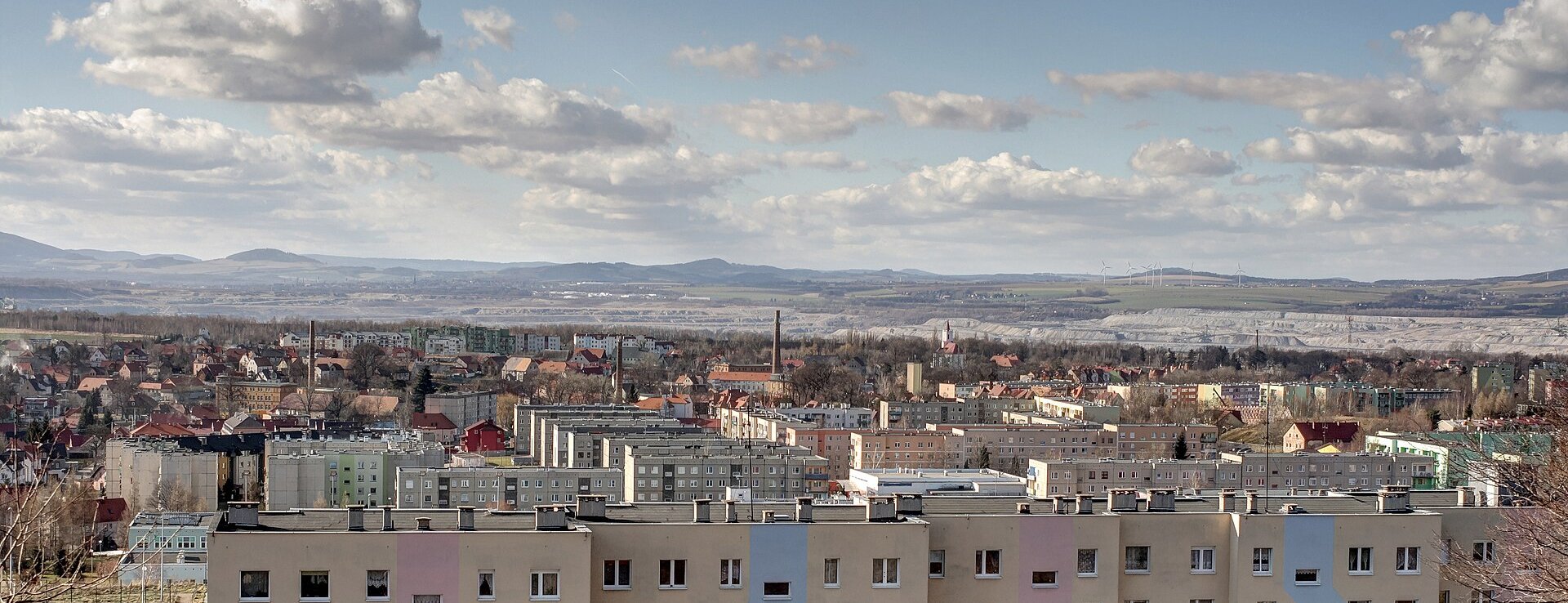 Panorama zabudowy Bogatyni